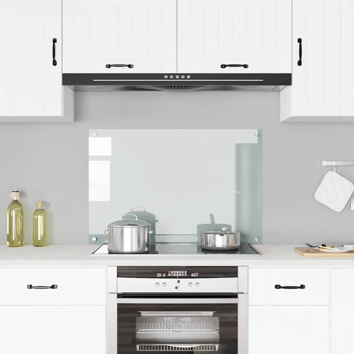 Kjøkkenplate gjennomsiktig 90x60 cm herdet glass