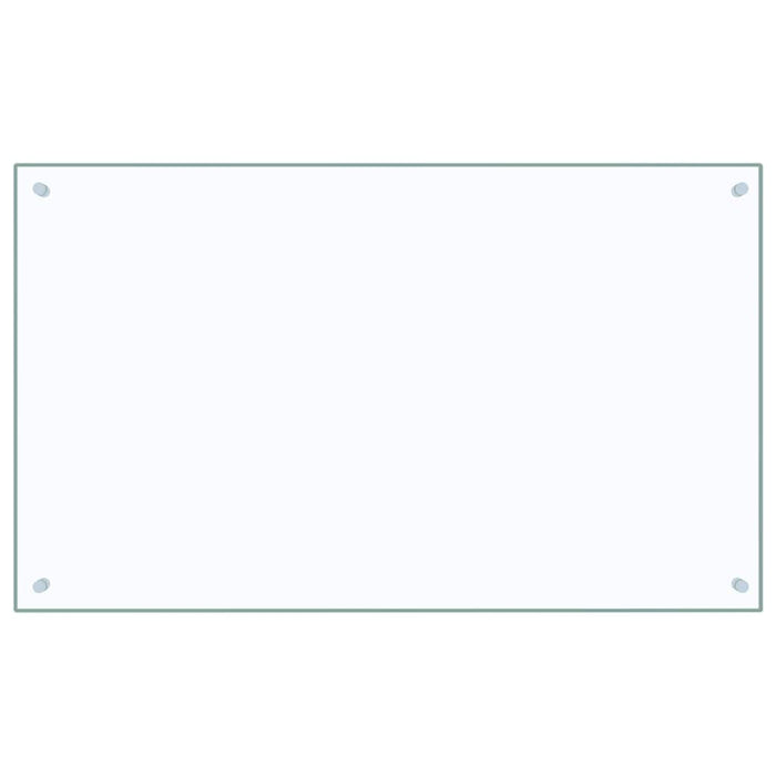Kjøkkenplate gjennomsiktig 100x60 cm herdet glass