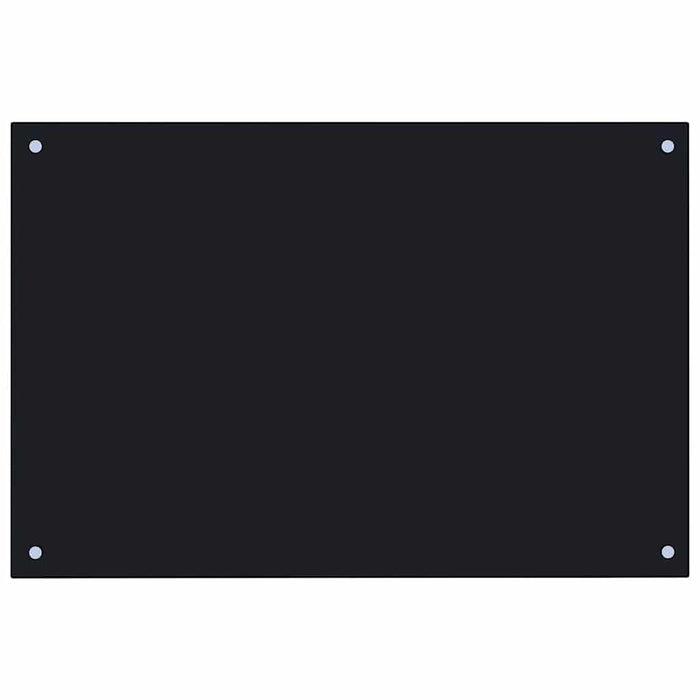 Kjøkkenplate svart 90x50 cm herdet glass
