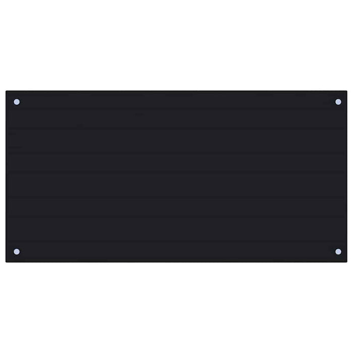 Kjøkkenplate svart 100x50 cm herdet glass