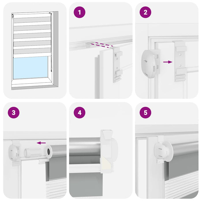 Zebra Gardiner 100 x 175 cm Grå