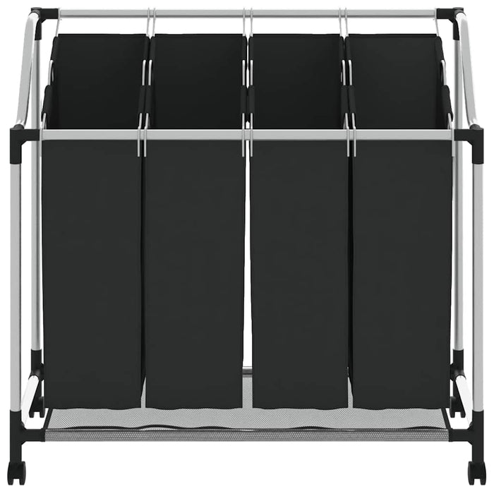 Skittentøyskurv med fire poser svart grå