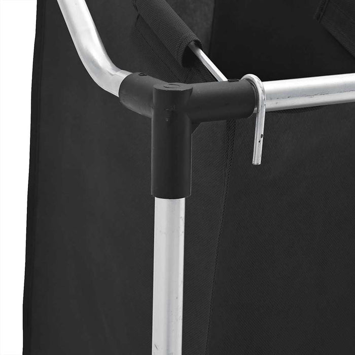 Skittentøyskurv med fire poser svart grå