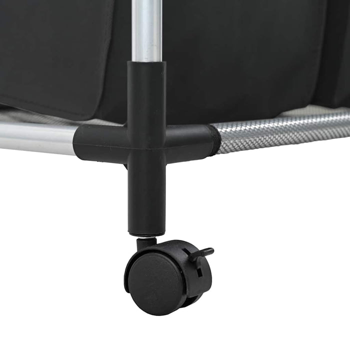 Skittentøyskurv med fire poser svart grå