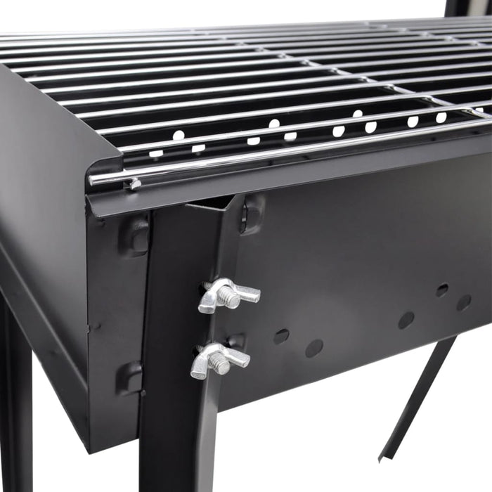 BBQ rektangulær kullgrill 75 x 28 cm