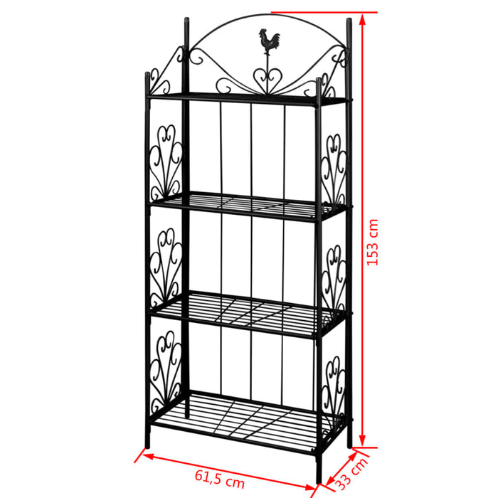 Blomsterstativ svart