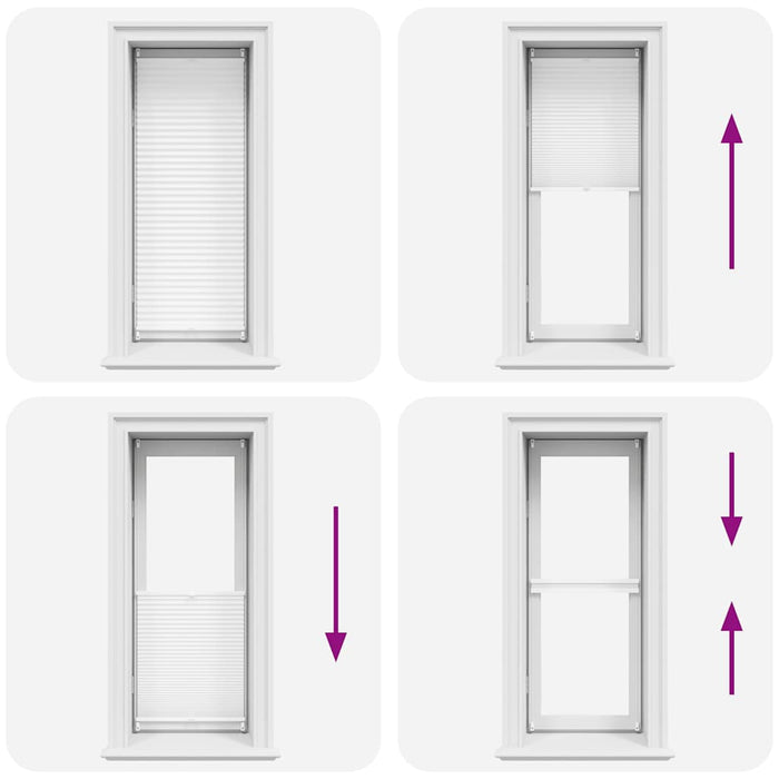 Plissegardiner 40x100cm Hvit