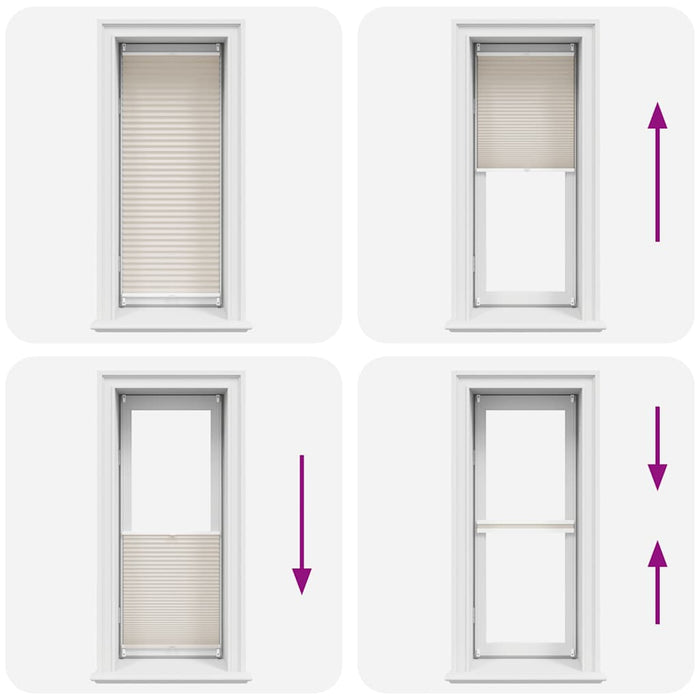 Plissegardiner 40x100cm Krem