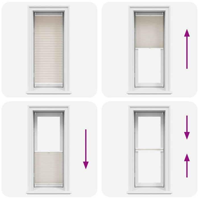 Plissegardiner 40 x 125 cm Krem