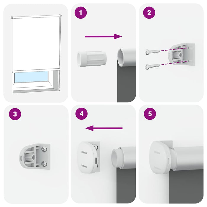 Rullegardiner 40 x 100 cm Grå