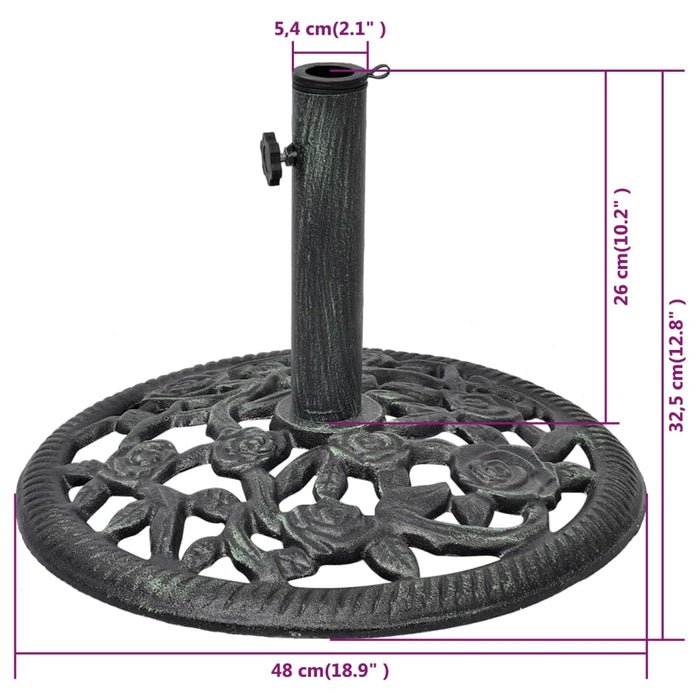 Parasollfot støpejern 12 kg 48 cm