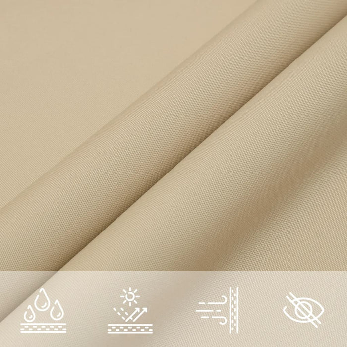 Solseil oxfordstoff trekantet 3,6x3,6x3,6 m beige