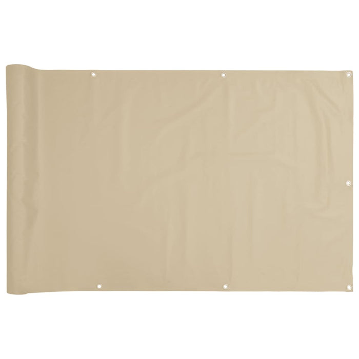 Balkongskjerm Oxfordstoff 75x600 cm Beige