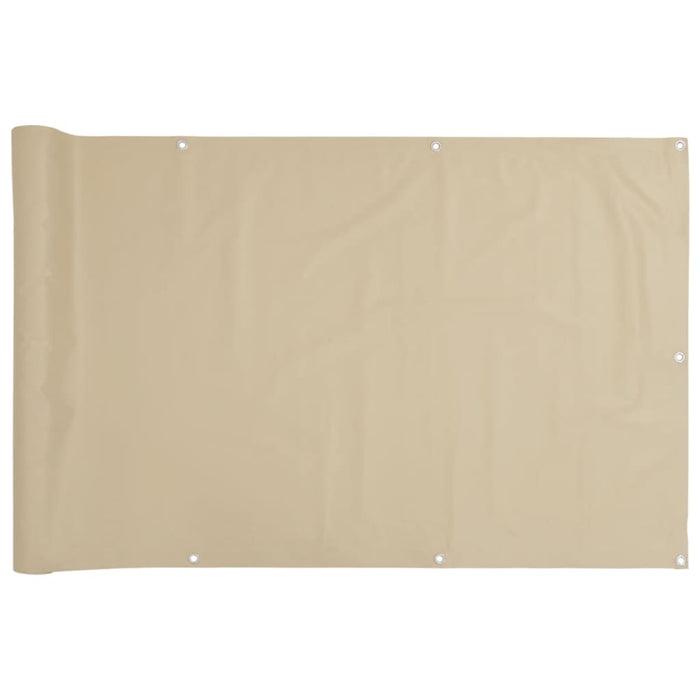 Balkongskjerm Oxfordstoff 90x400 cm Beige