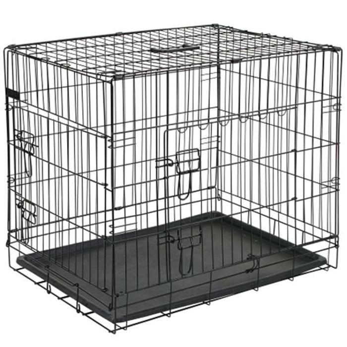 @Pet Transportbur for hund metall 92,5x57,5x64 cm svart 15003