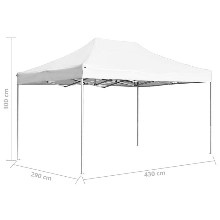 Profesjonelt foldbart festtelt aluminium 4,5x3 m hvit