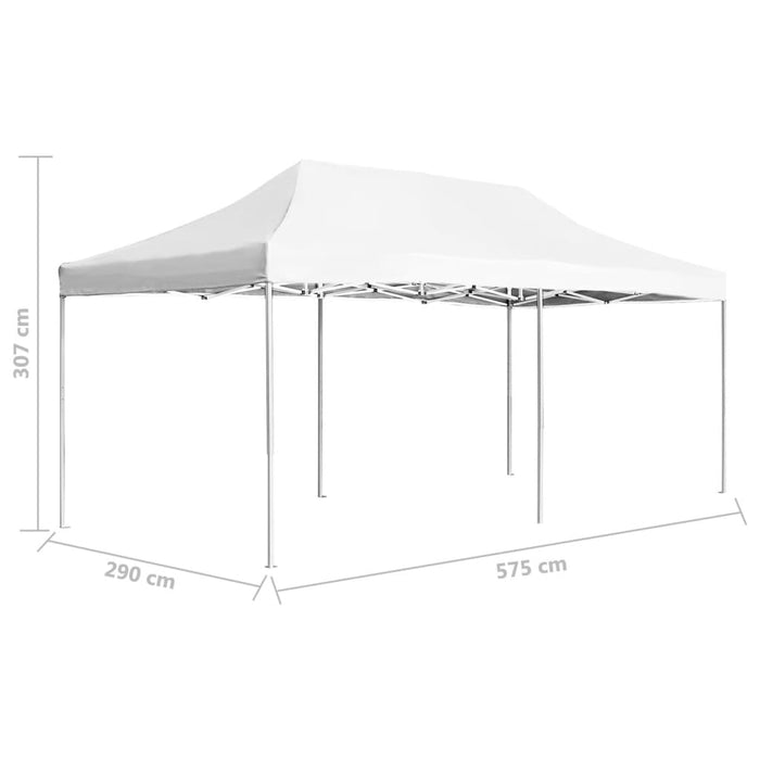 Profesjonelt foldbart festtelt aluminium 6x3 m hvit