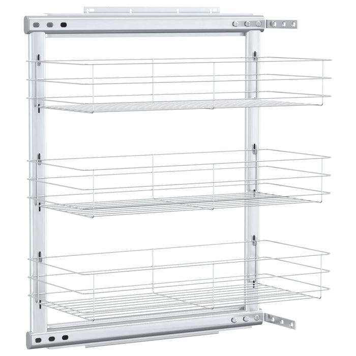 Uttrekkbare kurvskuffer 3 etasjer 47x25x56 cm