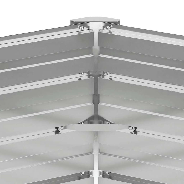 Høybed brun 129x129x77 cm galvanisert stål