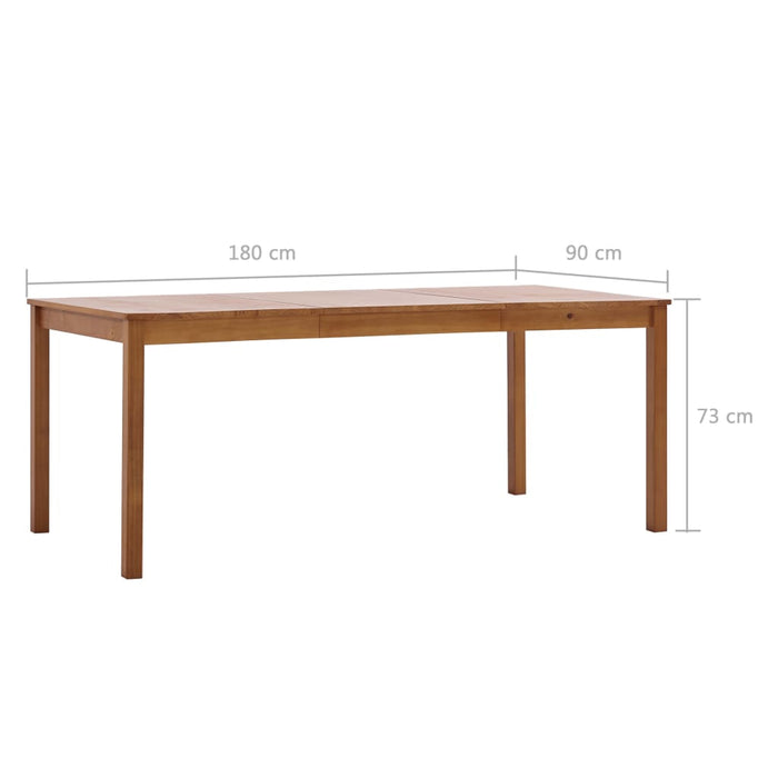 Spisebord honningbrun 180x90x73 cm furu