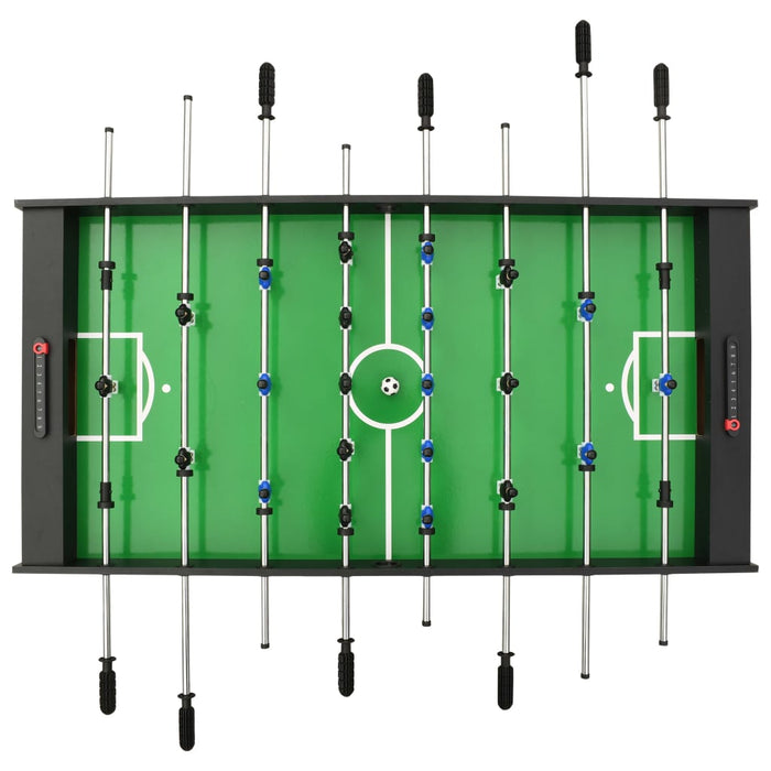 Sammenleggbart fotballbord 121x61x80 cm svart