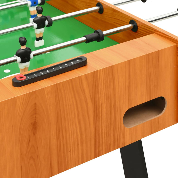 Sammenleggbart fotballbord 121x61x80 cm lys brun