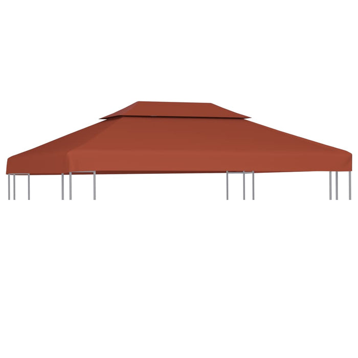 Dobbel toppduk til paviljong 310 g/m² 4x3 m terrakotta