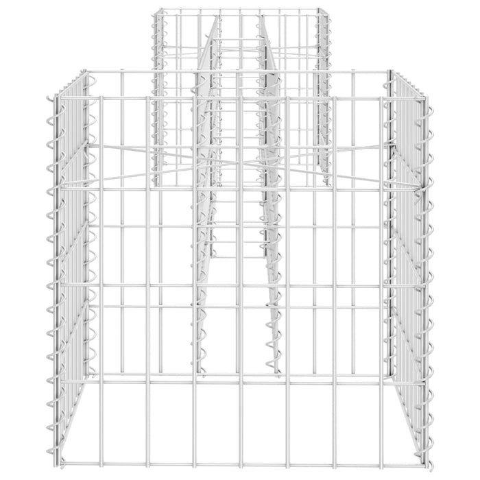 Gabion plantekasse H-formet ståltråd 260x40x40 cm