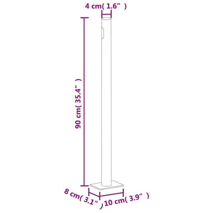 Uttrekkbar sidemarkise 140x500 cm svart