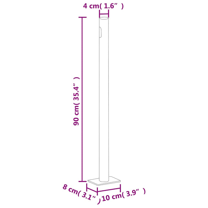 Uttrekkbar sidemarkise 140x500 cm kremhvit