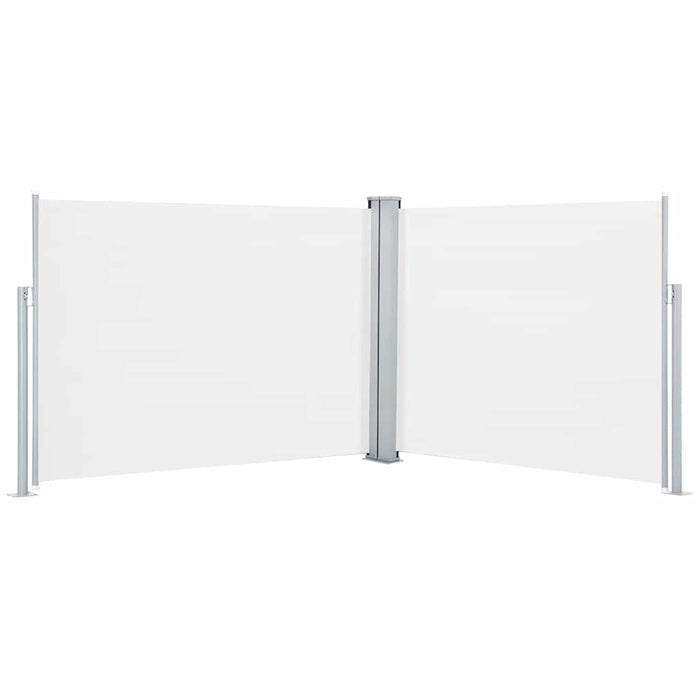 Uttrekkbar sidemarkise 140x1000 cm kremhvit