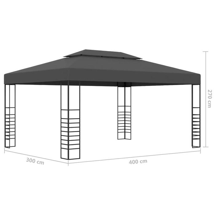 Paviljong 3x4 m antrasitt