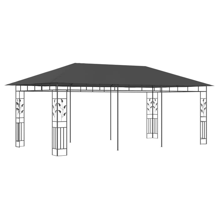 Paviljong med myggnett 6x3x2,73 m antrasitt