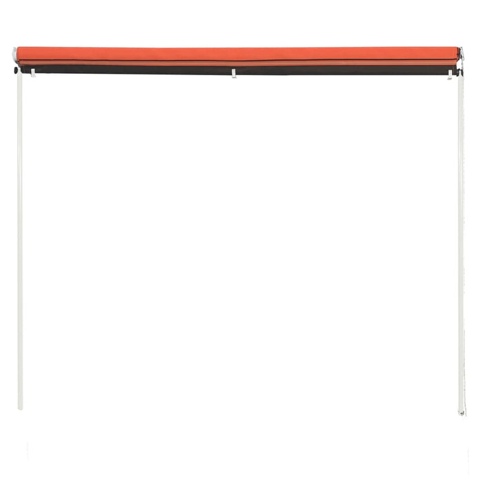 Uttrekkbar markise 400x150 cm oransje og brun