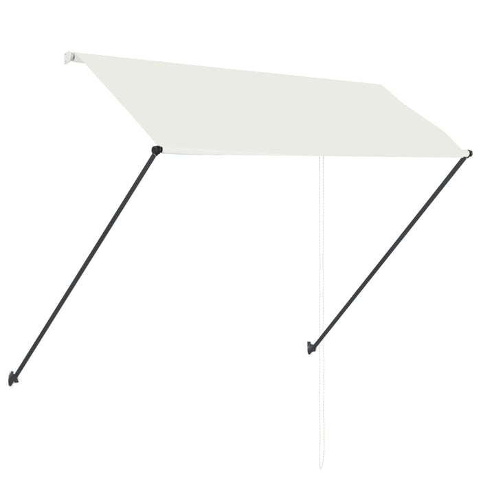 Uttrekkbar markise med LED 250x150 cm kremhvit