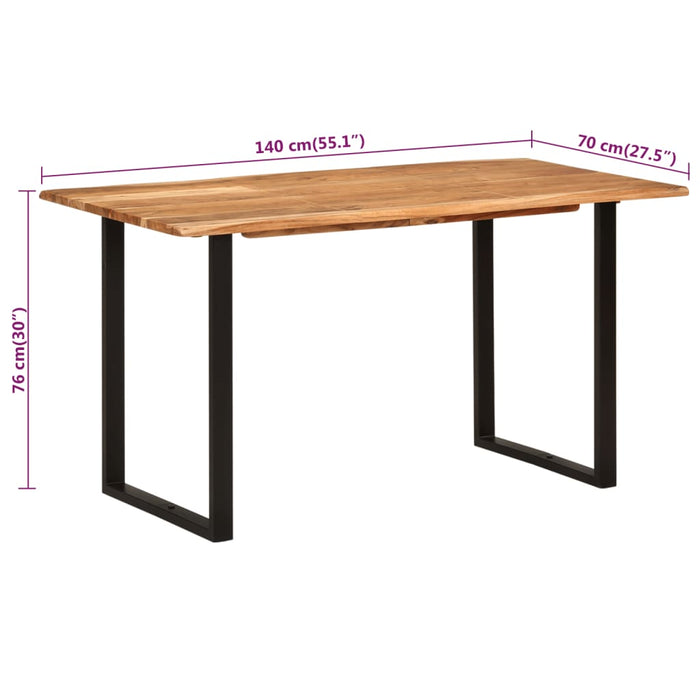 Spisebord 140x70x76 cm heltre akasie