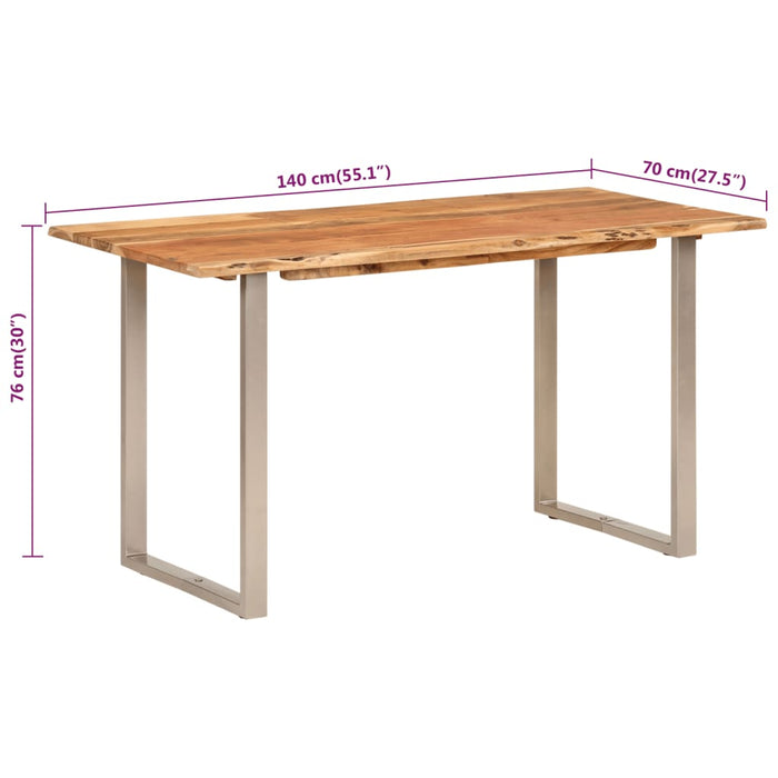 Spisebord 140x70x76 cm heltre akasie