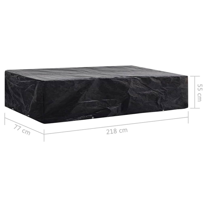 Solsengtrekk for hage 2 stk 8 maljer 218x77x55 cm