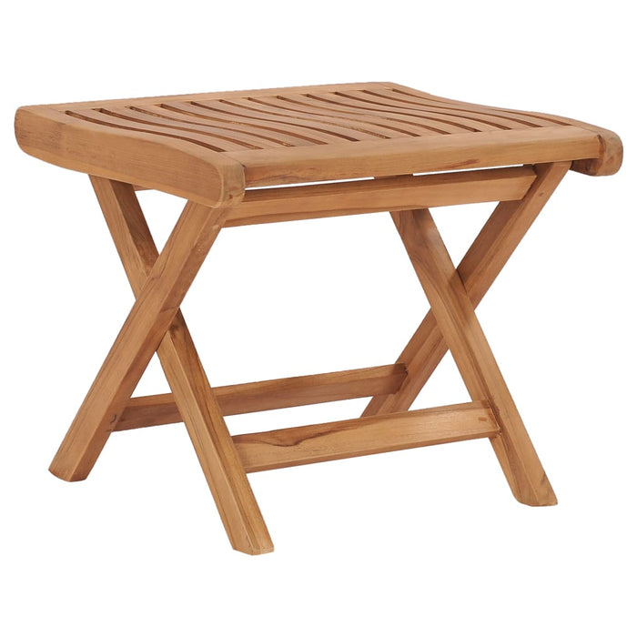 Sammenleggbar fotskammel 46,5x49x41,5 cm heltre teak