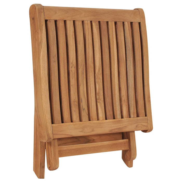 Sammenleggbar fotskammel 46,5x49x41,5 cm heltre teak