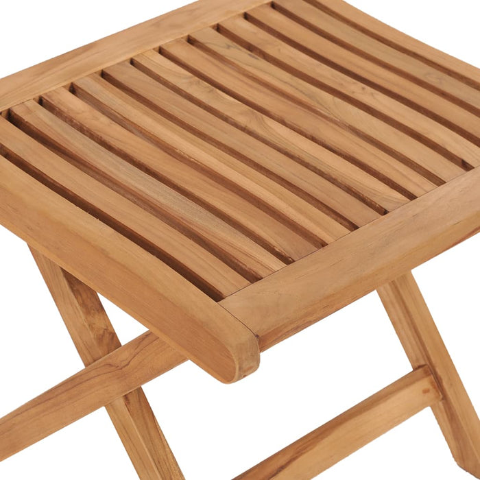 Sammenleggbar fotskammel 46,5x49x41,5 cm heltre teak