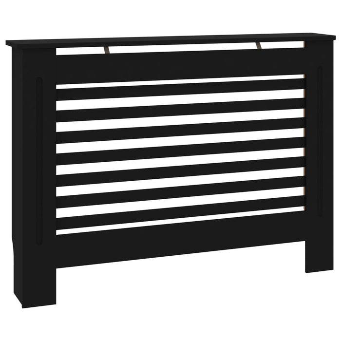 Radiatordeksel svart 112x19x81,5 cm MDF