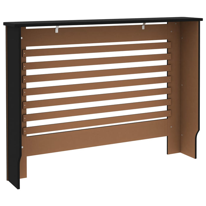 Radiatordeksel svart 112x19x81,5 cm MDF