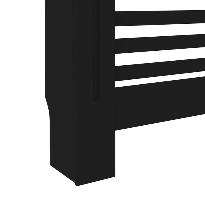 Radiatordeksel svart 112x19x81,5 cm MDF