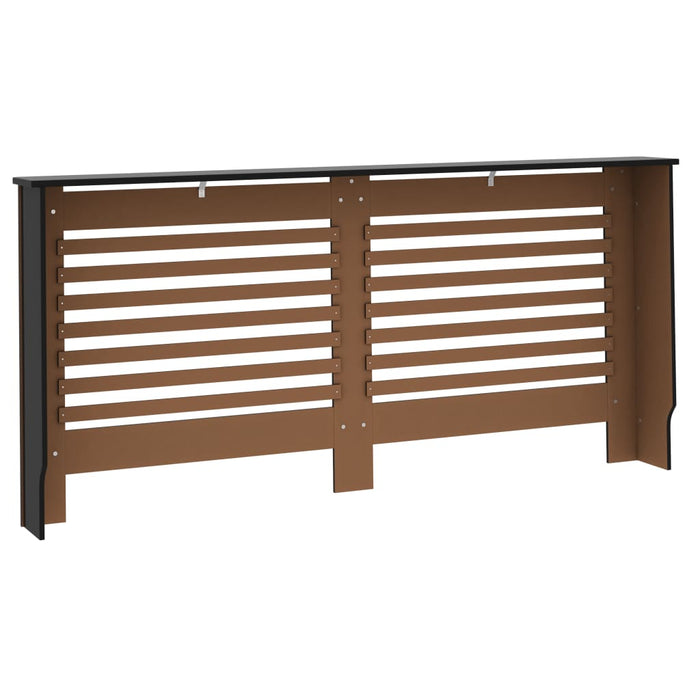 Radiatordeksel svart 172x19x81,5 cm MDF