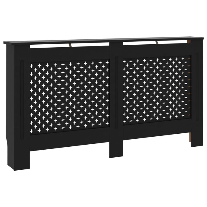 Radiatordeksel svart 152x19x81,5 cm MDF