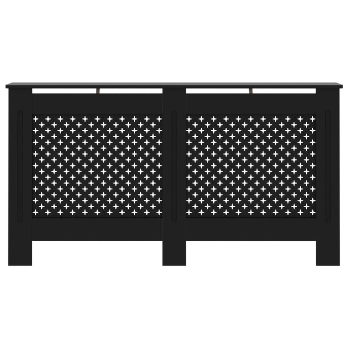 Radiatordeksel svart 152x19x81,5 cm MDF