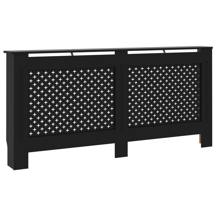 Radiatordeksel svart 172x19x81,5 cm MDF