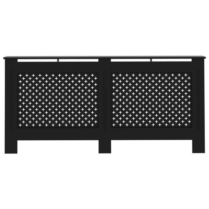 Radiatordeksel svart 172x19x81,5 cm MDF