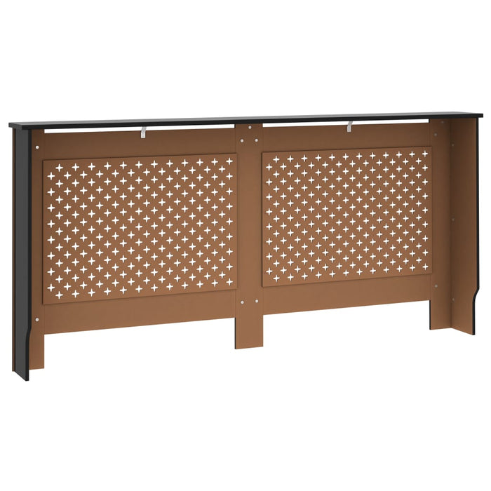 Radiatordeksel svart 172x19x81,5 cm MDF